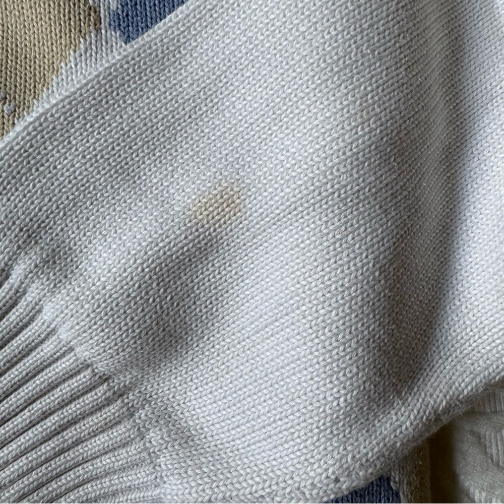 Brooks Brothers V-Neck Argyle Sweater - Blue and Cream - Picture 5 of 6